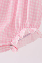 Pink Puppy Pumpkin Applique Bow Bubble