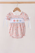 Pink Pumpkin Floral Embroidery Bubble