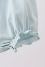 Light blue character embroidery ruffle bubble