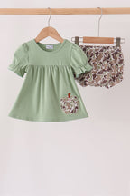 Camo Pumpkin Applique Bloomer Set