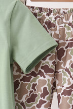 Camo Pumpkin Applique Pants Set