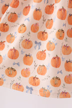 Pumpkin Bow Ruffle Dress