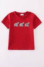Alabama elephant french knot top