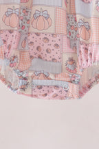 Pink pumpkin ruffle bubble