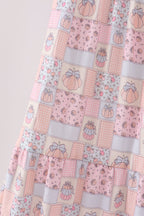 Pink pumpkin smocked mom&me dress