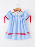 Back to School Puppy Embroidered Dress
