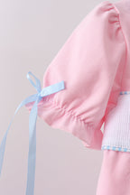 Pink carousel smocked ruffle skorts set