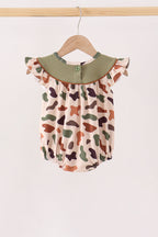 Camouflage Pumpkin Embroidery Ruffle Bubble