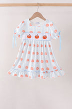 Blue Pumpkin Embroidery Ruffle Dress